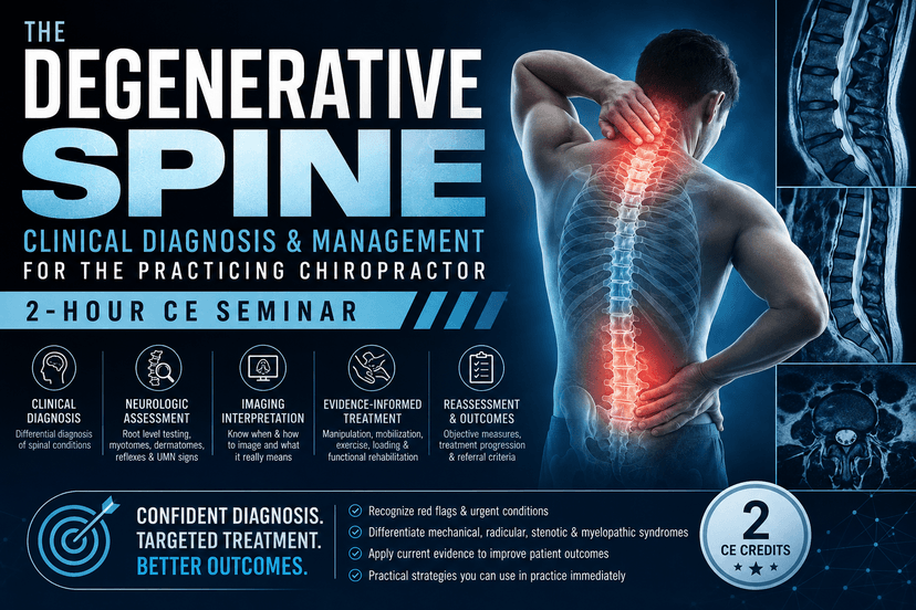 The Degenerative Spine: Clinical Diagnosis and Management for the Chiropractor