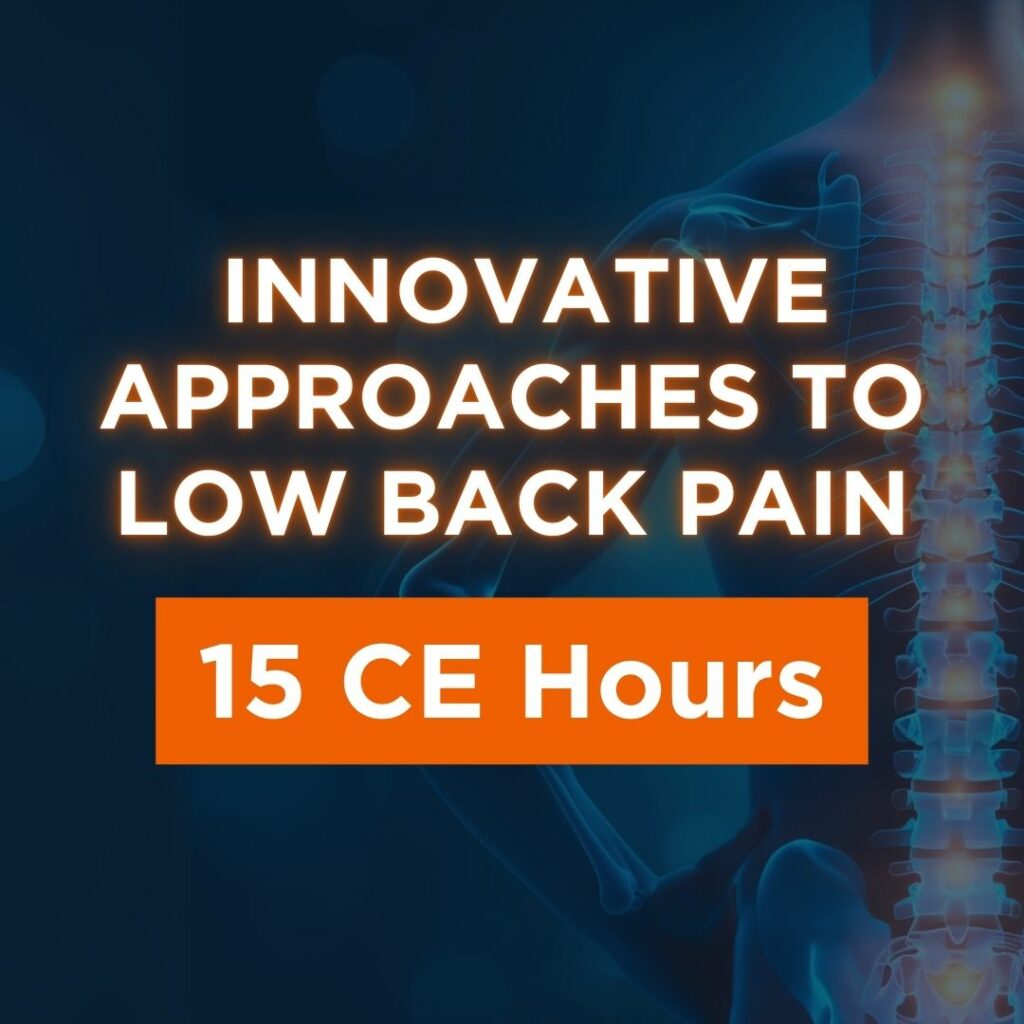 Innovative approaches to low back pain